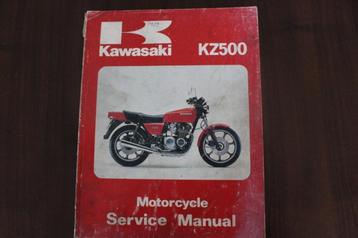 Kawasaki KZ500 1979 motorcycle service manual werkplaatsboek beschikbaar voor biedingen