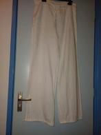 Wit katoen broek L 2 zakken koordjes in taille en pijpen, Ophalen of Verzenden, Zo goed als nieuw, Wit