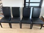 4 eetkamerstoelen., Huis en Inrichting, Stoelen, Ophalen, Zo goed als nieuw, Zwart