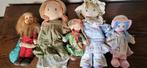 5 vintage stoffen poppen, Verzamelen, Poppen, Ophalen of Verzenden, Gebruikt, Pop