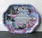 Dienblad My Cat gedicht kat poes kattenprint, Ophalen of Verzenden, Zo goed als nieuw, Ovaal, Metaal
