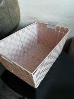 Oud Roze Mand opbergen gevlochten, Overige materialen, Mand, Ophalen of Verzenden, Zo goed als nieuw