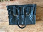 Echt leren zwarte aktetas, dokterstas, vanaf 10 eu, gebruikt, 40 tot 60 cm, Gebruikt, Zwart, Minder dan 35 cm