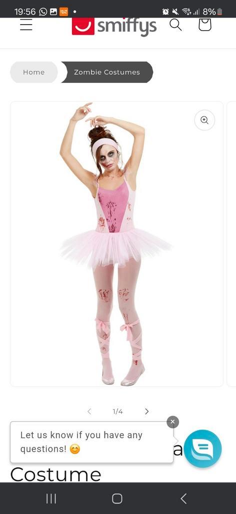 Zombie Ballerina Kostuum - Smiffys, Hobby en Vrije tijd, Kostuums, Theaterbenodigdheden en LARP, Nieuw, Pak of Jurk, Ophalen of Verzenden