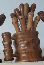 Houten bierpul met houten cocktailprikkers, Ophalen of Verzenden