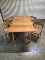Niels otto moller eettafel set met stoelen model 75, Ophalen, Bruin, Zo goed als nieuw, Vier