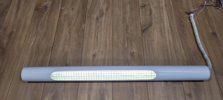 Vintage bureauverlichting TL hanglamp, 99 cm lang, Huis en Inrichting, Lampen | Overige, Gebruikt, Ophalen of Verzenden