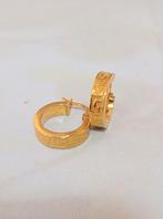 Gouden oorbellen Meander, Hangers, Verzenden, Zo goed als nieuw, Goud