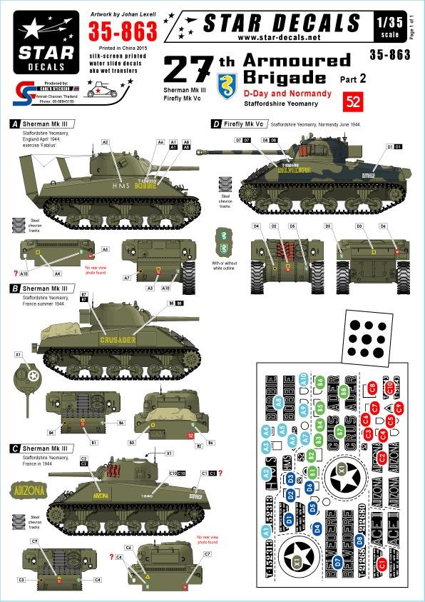 35-863, 27th Armoured Brigade D-Day & Normandy Part 2, Overige merken, Tank, 1:32 tot 1:50, Nieuw