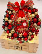 Prachtige kerstkrans met een treintje. (40cm), Ophalen of Verzenden, Nieuw