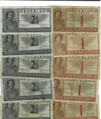 Lot van 10 muntbiljetten 1949, Postzegels en Munten, Bankbiljetten | Nederland, Verzenden, 10 gulden