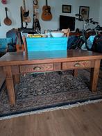 Massieve eiken salontafel, Ophalen, 25 tot 50 cm, Rechthoekig, 100 tot 150 cm