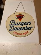 Aangeboden : Oud Emaille Reclamebord van Burgers Deventer., Verzamelen, Merken en Reclamevoorwerpen, Ophalen of Verzenden, Zo goed als nieuw