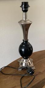 lampvoet zwart zilver 45 cm hoog t.e.a.b., Ophalen of Verzenden, Zo goed als nieuw, Metaal, Minder dan 50 cm