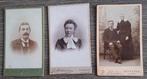 3 CDV Antieke foto 10,2 x 6,4 cm, Gebruikt, Foto, Ophalen of Verzenden, Voor 1940