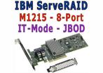 IBM serveRAID M1215 SAS SATA 8-Port Controller IT-Mode, IDE, Desktop, Gebruikt, Ophalen of Verzenden