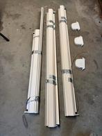 3 Screens Beige doek, witte behuizing - Verschillende Maten, Doe-het-zelf en Verbouw, Rolluiken, Ophalen, Gebruikt, Crème of Beige