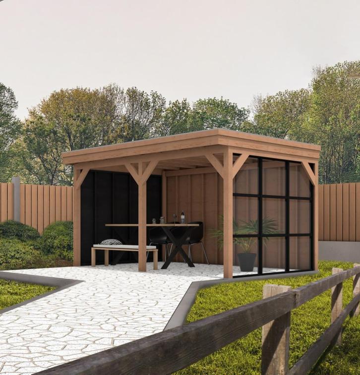 YARD Buitenverblijven met plat dak VOORDELIGSTE van NL & BE!, Tuin en Terras, Overkappingen, Nieuw, Overige typen, Ophalen of Verzenden