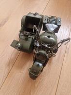 Miniatuur Militaire Motor met Zijspan, Hobby en Vrije tijd, Ophalen of Verzenden, Gebruikt, Overige typen