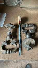Deurknoppen 2x brons, Doe-het-zelf en Verbouw, Hang- en Sluitwerk, Ophalen, Gebruikt, Koper of Messing, Klink of Kruk