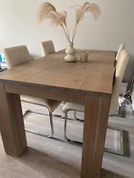 Eettafel vergrijst hout, Huis en Inrichting, Tafels | Eettafels, Ophalen, Gebruikt, 50 tot 100 cm, Vijf personen of meer