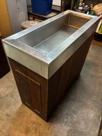 Mobiele wijnkoeler RVS HOUT, Huis en Inrichting, Woonaccessoires | Wijnrekken, Ophalen, Overige materialen, 75 cm of meer, 5 tot 15 flessen