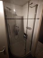 Complete Ronde Douchecabine (90x90)–Glas–Inclusief Douchebak, Ophalen, Gebruikt