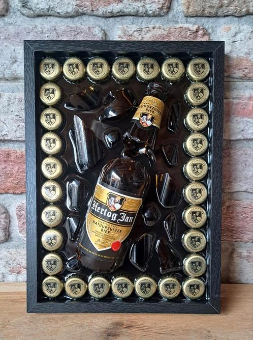 Hertog Jan flesje verwerkt in Epoxy, Antiek en Kunst, Kunst | Schilderijen | Modern, Ophalen of Verzenden