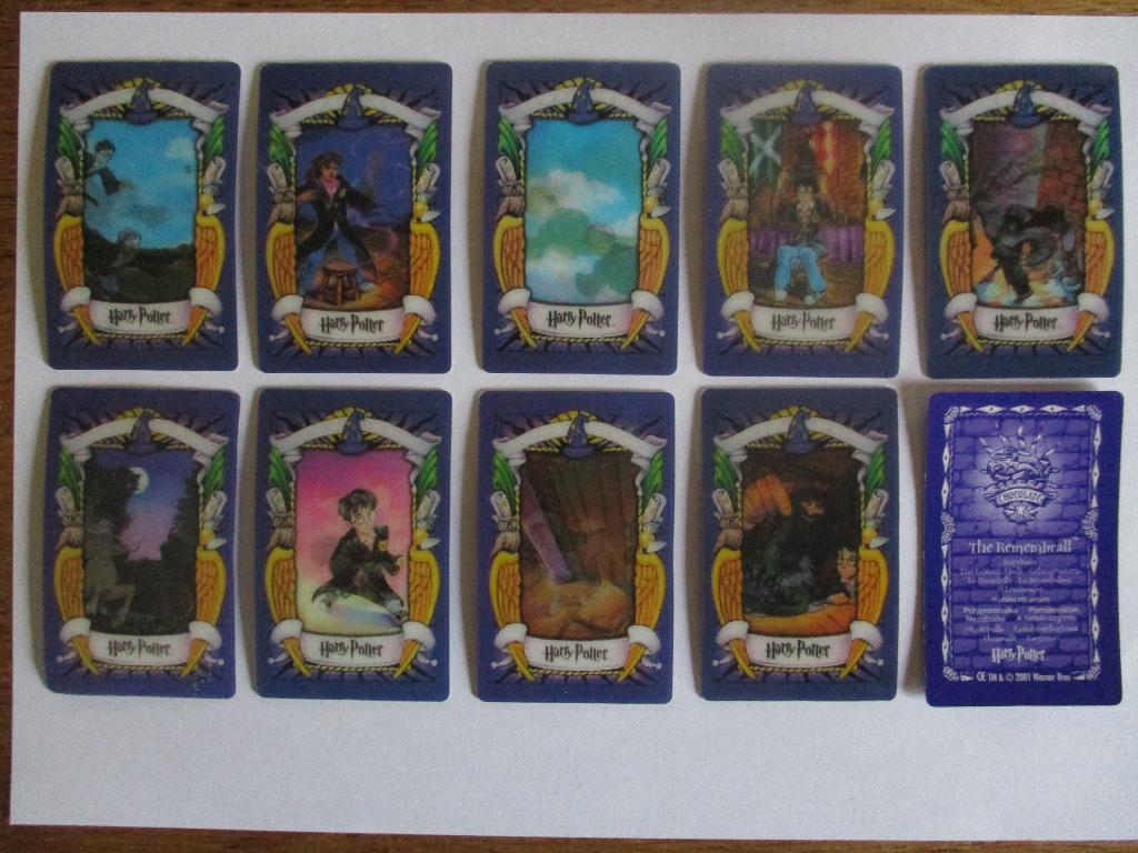 Harry Potter Chocolate Frog 3D kaartjes 2001, 9 verschillend, Verzamelen, Ophalen of Verzenden, Zo goed als nieuw, Overige typen