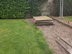 Oude schutting met beton palen gratis, Tuin en Terras, Schuttingen, Ophalen, Zo goed als nieuw, Hout