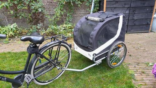 Honden fietskar, Fietsen en Brommers, Fietsaccessoires | Aanhangers en Karren, Zo goed als nieuw, Hondenkar, 40 tot 60 kg, Opvouwbaar