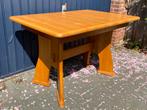 Uitschuifbare houten eettafel (Oostenrijks, stube), Ophalen, Gebruikt, 100 tot 150 cm, Oostenrijks