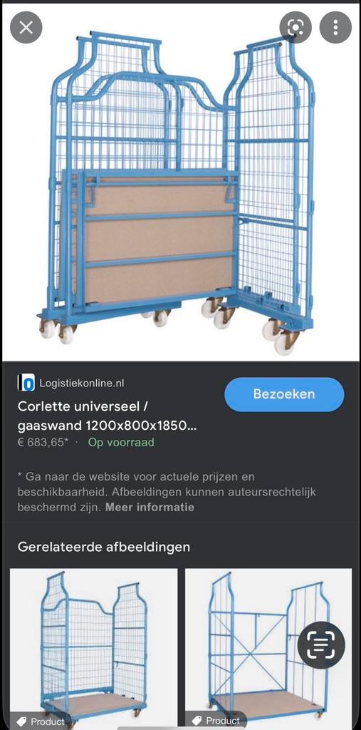 Meubelkarren, Doe-het-zelf en Verbouw, Steigers, Gebruikt, Rolsteiger of Kamersteiger, 2 tot 5 meter, Ophalen