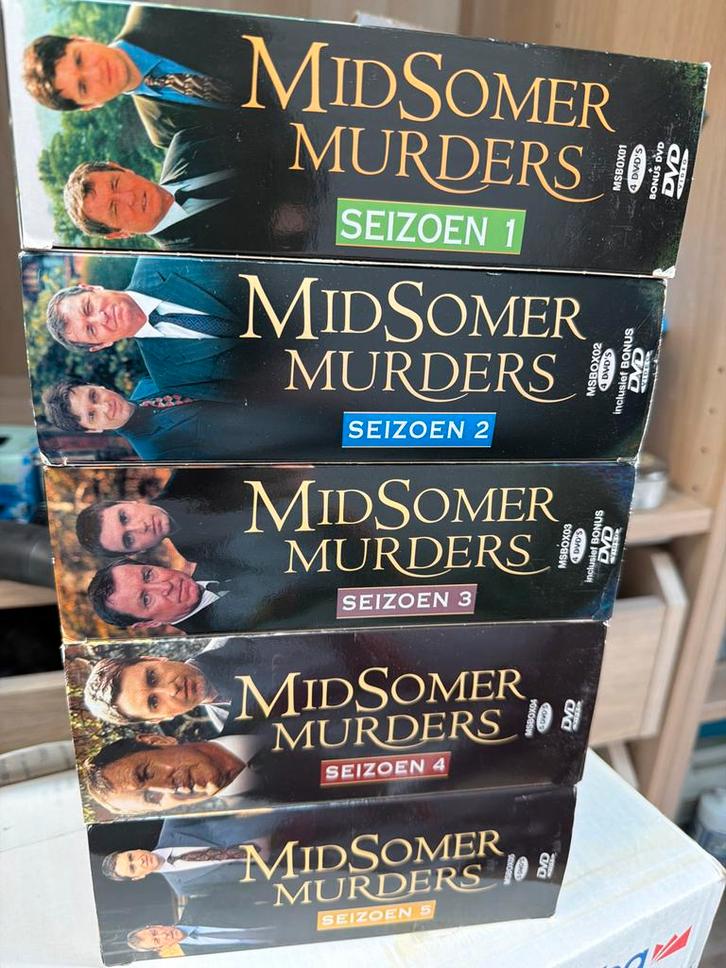Midsomer Murders Box Seizoen 1-5 DVD, Cd's en Dvd's, Dvd's | Tv en Series, Zo goed als nieuw, Thriller, Boxset, Vanaf 12 jaar