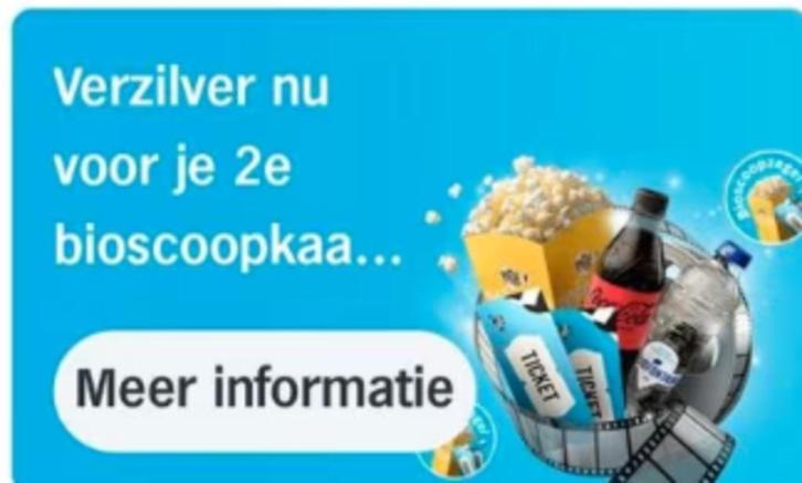 2e bioscoopkaartje gratis (AH actie), Tickets en Kaartjes, Kortingen en Cadeaubonnen, Twee personen, Overige typen, Kortingsbon