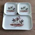 Vintage 4 delige set van Mebel dienbladen Green winged teal., Ophalen of Verzenden, Zo goed als nieuw, Kunststof