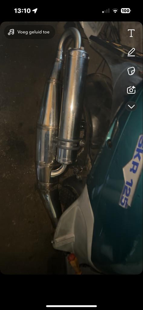 125/180cc terugloop uitlaat, Fietsen en Brommers, Brommeronderdelen | Scooters, Gebruikt, Piaggio, Uitlaat, Ophalen of Verzenden