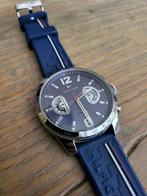 Tommy Hilfiger - Groot heren horloge - Blauw gestreepte bnd, Staal, Staal, Tommy@tommy.nl, Ophalen of Verzenden