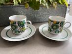 Vintage Kopjes en Schotels met Bloemenmotief, Keramiek, Ophalen of Verzenden, Zo goed als nieuw, Overige stijlen