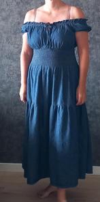 Gips off shoulder spijkerjurk dames/meisjes, Maat 38/40 (M), Overige typen, Blauw, John Baner
