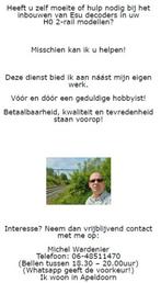 Hulp nodig met Esu lok(sound) decoders?, Hobby en Vrije tijd, Ophalen of Verzenden, Gelijkstroom, Locomotief, Overige merken
