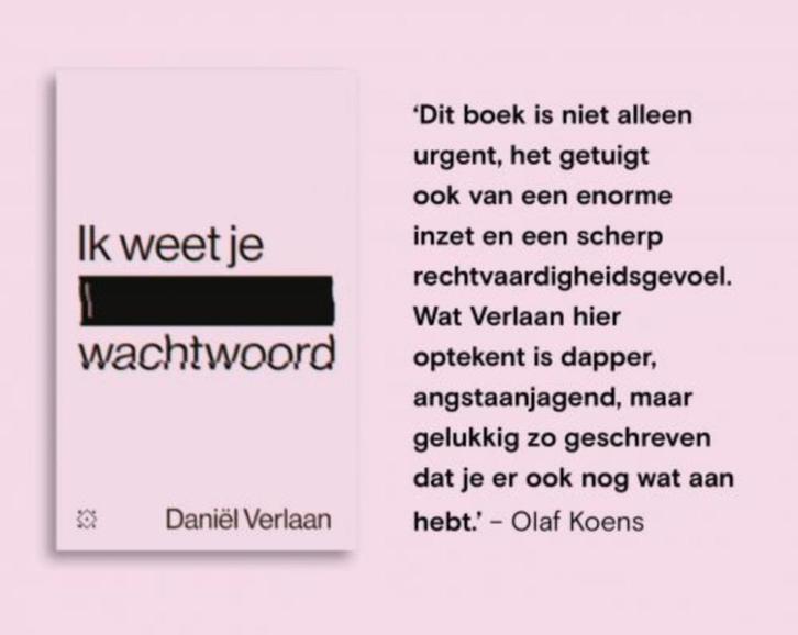 15x Ik weet je wachtwoord, Daniël Verlaan NIEUW, Boeken, Thrillers, Nieuw, Ophalen of Verzenden