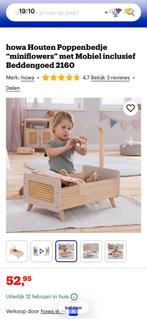 Houten poppenbedje, Ophalen, Gebruikt