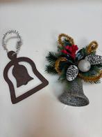 Set van 2 vintage decoraties klok van gietijzer, Ophalen of Verzenden