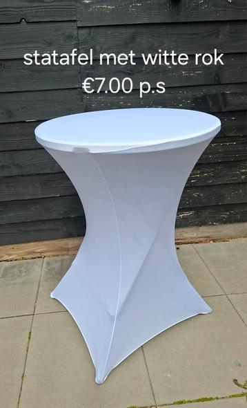 statafels te huur inclusief tafelrok beschikbaar voor biedingen