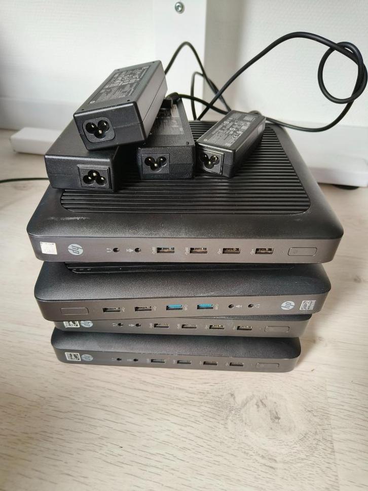 AKTIE 12x HP T620 - Quad Core Thin Client 4GB DDR4 SSD M2, Computers en Software, Desktop Pc's, Gebruikt, Minder dan 2 Ghz, SSD