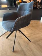 6 Lifestyle eetkamerstoelen Johnson draaipoot, Huis en Inrichting, Stoelen, Ophalen, Gebruikt, Blauw, Vijf, Zes of meer stoelen