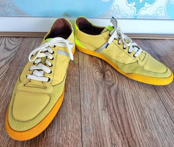 Gele Floris van Bommel leren veter schoenen, Kleding | Heren, Schoenen, Gedragen, Veterschoenen, Overige kleuren, Ophalen of Verzenden