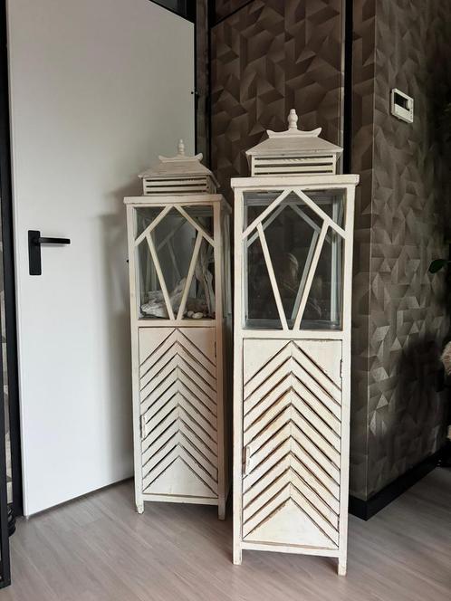 Hoge lantaarn vaas kast kandelaars  rivera maison style, Huis en Inrichting, Woonaccessoires | Overige, Zo goed als nieuw, Ophalen