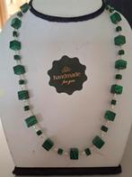 Malachiet ketting.Handgemaakt., Sieraden, Tassen en Uiterlijk, Kettingen, Ophalen of Verzenden, Nieuw, Groen, Steen of Mineraal